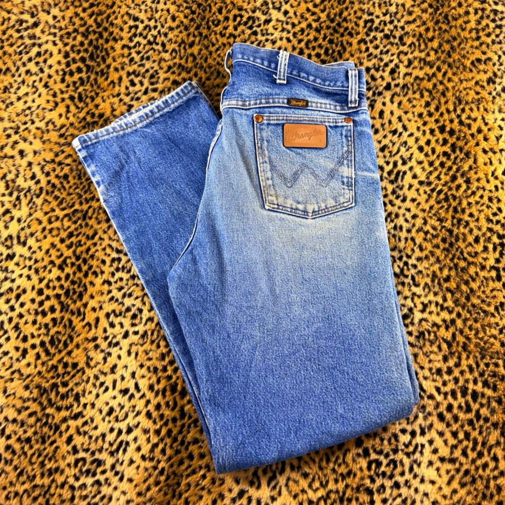 Vintage Wrangler Cowboy Cut 13MWZPW Blue Jeans Size 35x34